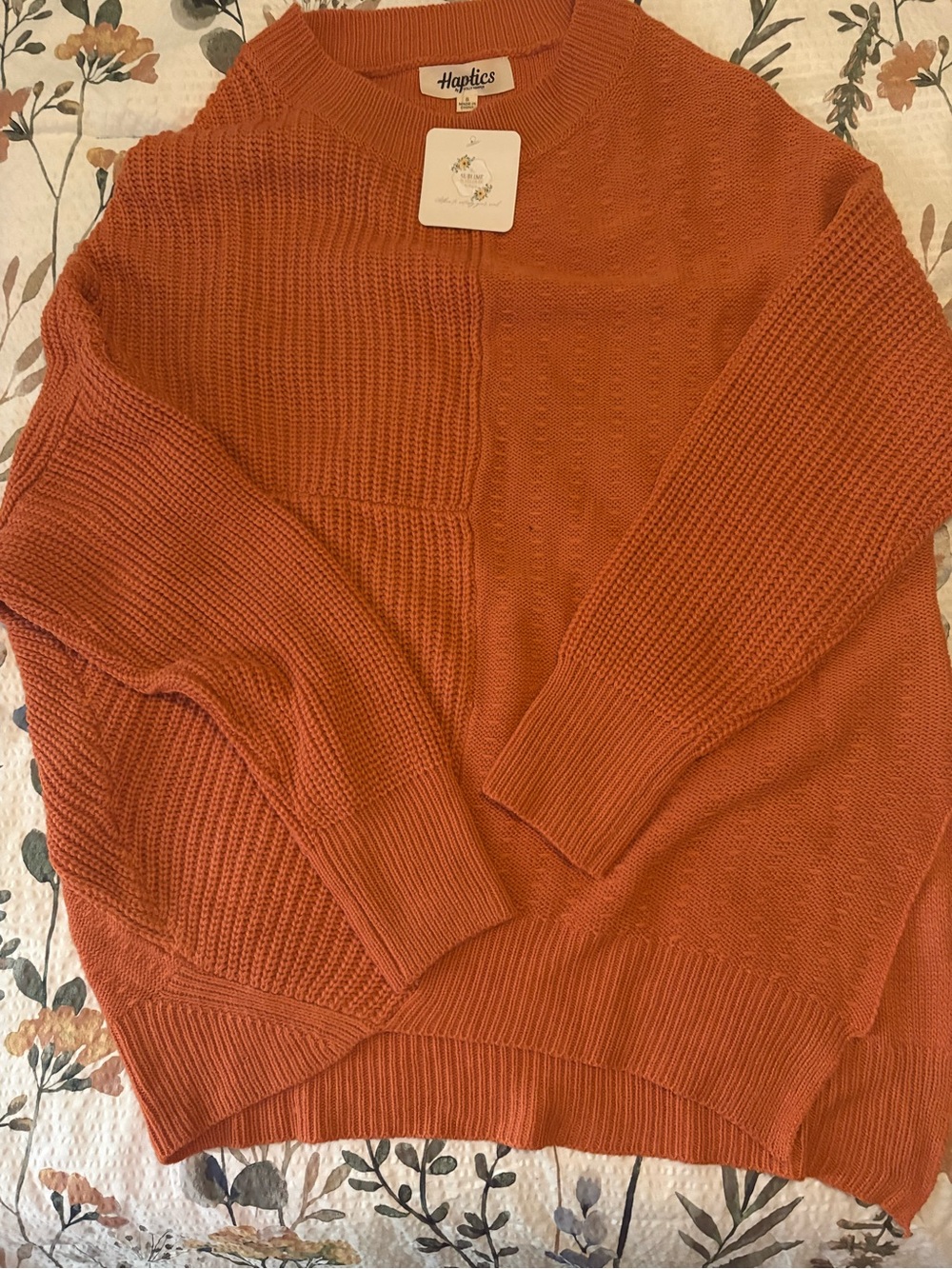 Harper Rust Orange Crewneck Sweater